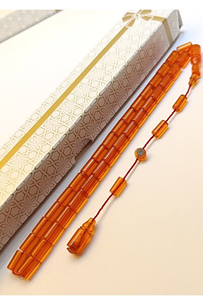 hobihanem 6*10 mm Usta İşçilikli İmzalı Hediyelik Orijinal Zar Kehribar Tesbih