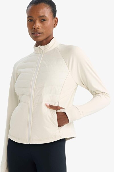 DeFacto Water Repellent Slim Fit Half Turtleneck Zippered Coat F8054Ax26Sp