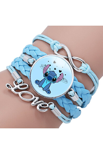 Choice 1 Anime Figures Toys Lilo&Stitch Bracelet Kawaii Print Cute Wristand C...