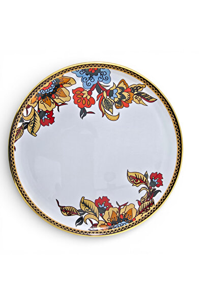 Sudedi Home 21 cm Cam Pasta Tabağı 4 Kişilik – Gerçek Altın Yaldızlı Şık Sunu...