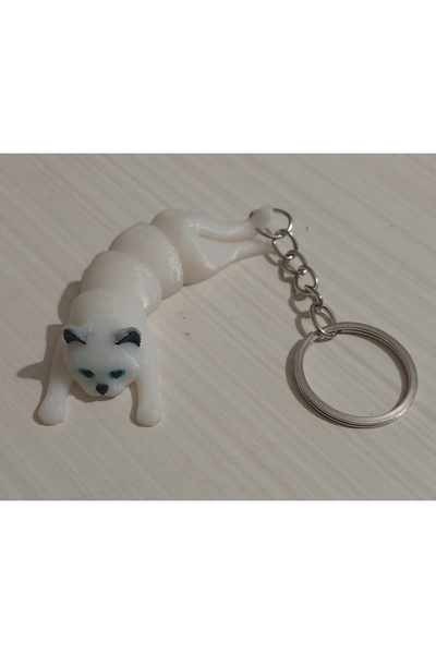 ART HEDİYE 1 Multi-Movable Cat Figure Keychain