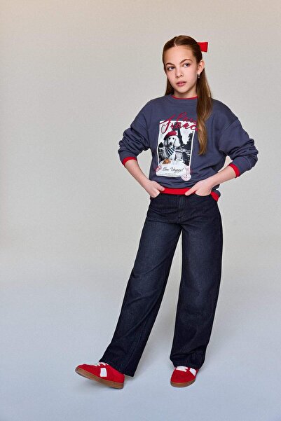 DeFacto Παντελόνι τζιν με φαρδιά μπατζάκια δεκαετίας του '90 για κορίτσια G46...