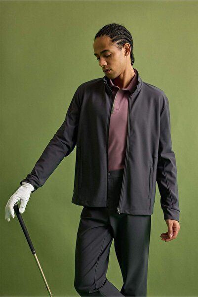 DeFacto Standard Fit Stand Collar Cardigan F9047Ax26Sp