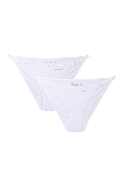 Kom Women's Modal-Cotton, Drawstring Sides, 2-Piece Thong Panties (with Socks...