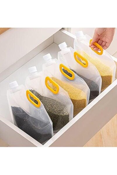 Arabest Sealed Bag,Reusable 5 pcs Transparent Grain Storage Suction Bags,for ...