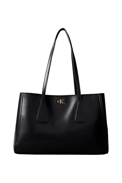 Calvin Klein %51 Polyester, %49 Poliüretan Siyah Kadın Omuz Çantası LV04F3442...