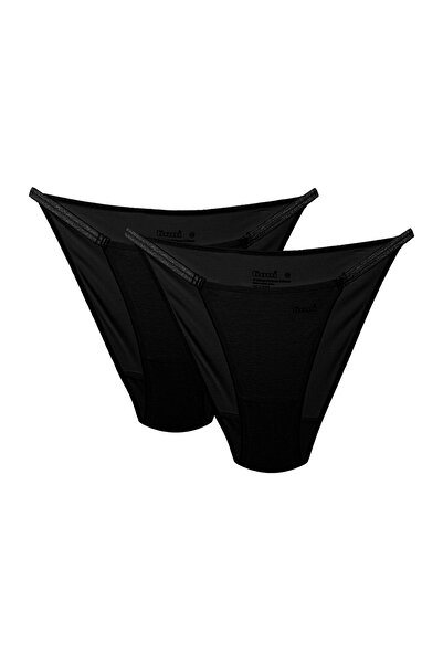 Kom Women's Modal-Cotton, Drawstring Sides, 2-Piece Thong Panties (with Socks...