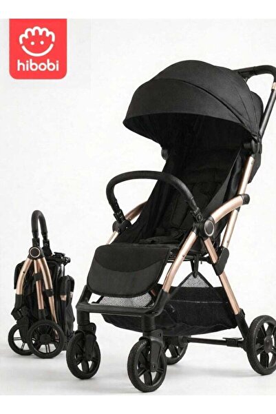 hibobi عربة أطفال خفيفة الوزن قابلة للطي تلقائيًا، قابلة للطي بلمسة واحدة، سه...