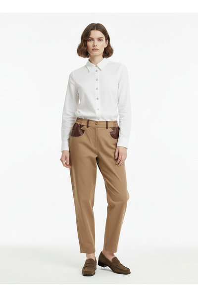 2wins Lastikli Bel Havuç Bej Kadın Pantolon Ciao Pants