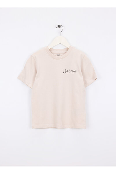 Jack & Jones Baskılı Bej Erkek Çocuk T-Shirt 12279666