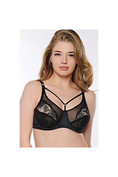 Narnuga Underwire Unpadded Lace Detailed Bra with Detachable Straps