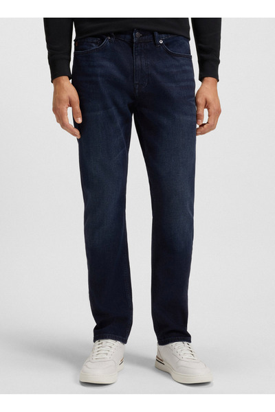 BOSS Normal Bel Normal Paça Slim Fit Lacivert Erkek Pantolon Delaware