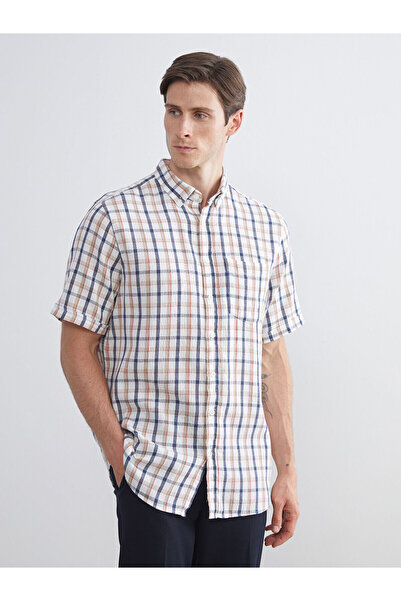 LC Waikiki قميص رجالي من Peak New Season ذو قصة عادية وأكمام قصيرة منقوشة من ...