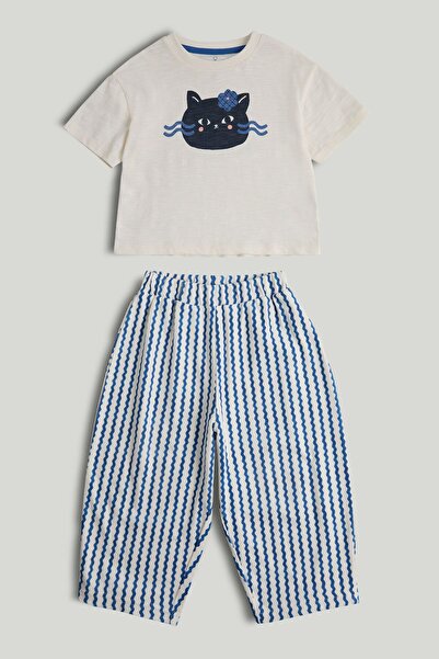 MOTHERCARE Cat T-Shirt and Trousers Outfit