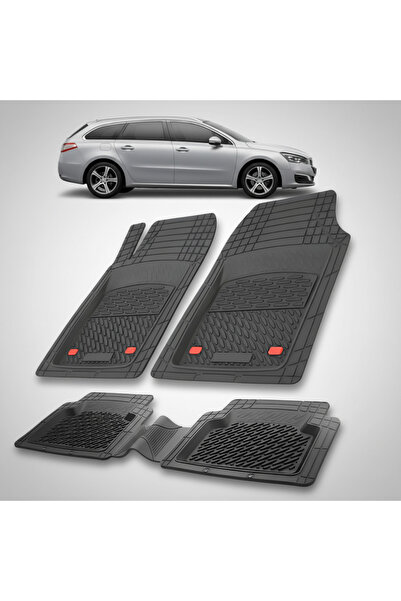 TEAMCAR Πατάκια αυτοκινήτου τύπου δίσκου συμβατά με Peugeot 508 I SW (2014-20...