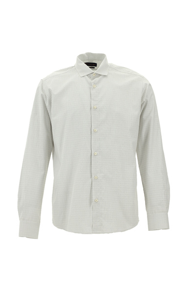 Abdullah Kiğılı Довгий рукав, облягаючий крій, смугаста бавовняна сорочка