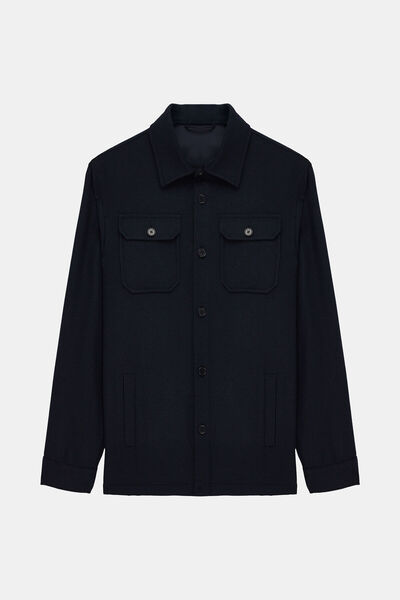 W Collection قميص أزرق داكن بأكمام طويلة