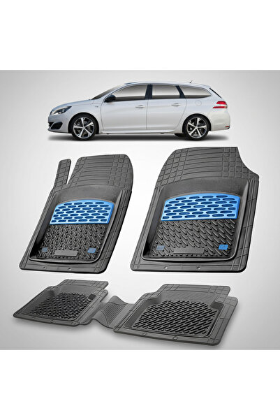 TEAMCAR Πατάκια αυτοκινήτου τύπου δίσκου συμβατά με Peugeot 308 II SW (2013-2...