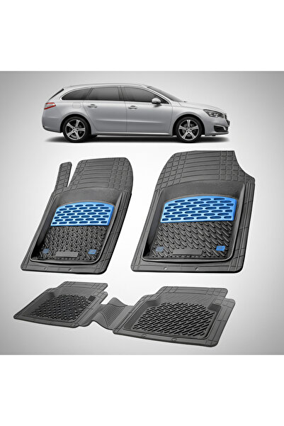 TEAMCAR Πατάκια αυτοκινήτου τύπου δίσκου συμβατά με Peugeot 508 I SW (2014-20...