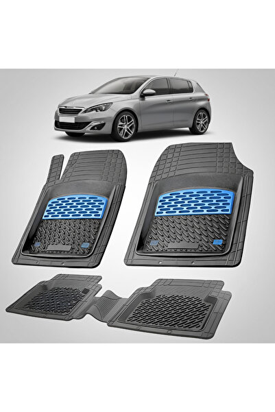 TEAMCAR Covorașe auto compatibile cu Peugeot 308 II (2013-2017) albastre