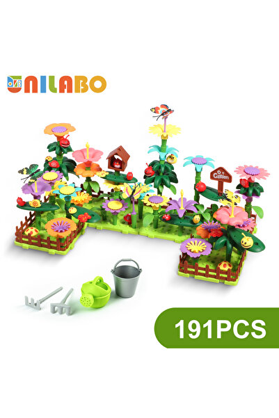 Choice3 لعبة بناء حديقة زهور تعليمية مكونة من 191 قطعة لتنمية خيالهم باستخدام...