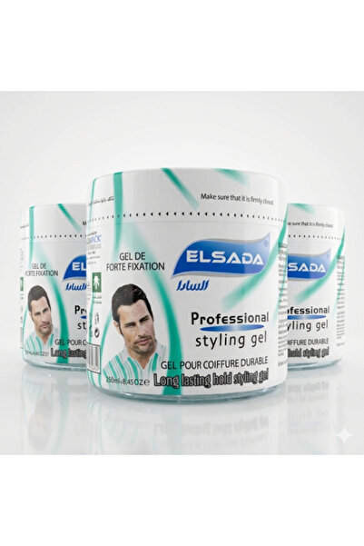 Elsada جل شعر أخضر، 250 مل، عبوة من 3 قطع