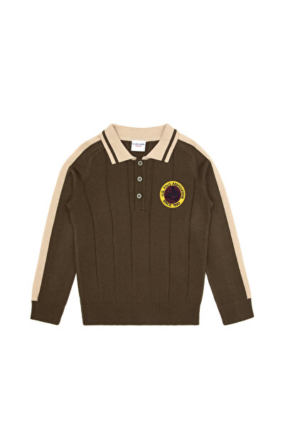U.S. Polo Assn. Boy's Green Polo Collar Sweater 50315629-Vr054