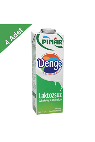 Pınar Denge Laktozsuz Süt 1 L x 4 Adet - Kolay Sindirim, Avantajlı Stok Paketi