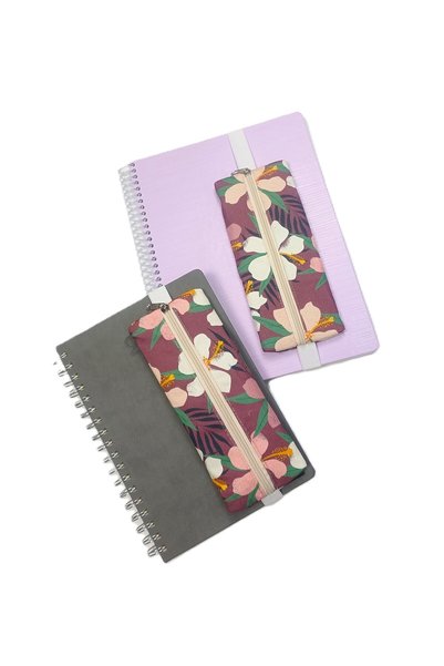 SYAZE Digital Printing Floral Pattern Notebook Pen Holder – Elasticated