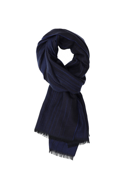 Abdullah Kiğılı Italian Patterned Wool and Silk Blend Scarf