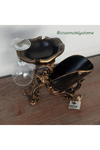 ÇINAR DESİGN DEKORATİF ŞARAPLIK ESKİTME ÖZEL TASARIM KADEH VE ŞİŞE TUTUCU