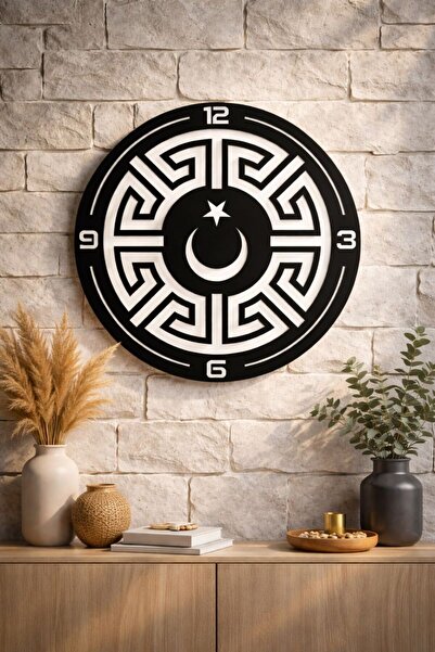 ZMT Design Ay Yıldız Motifli Modern Duvar Saati
