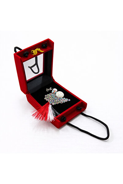 OEM Peacock Brooch with Multicolored Rhinestones and Mother-of-Pearl in Elega...