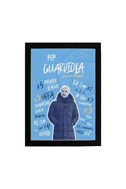 KAYNOCK Pep Guardiola, Manchester City, Futbol Poster Tablo Dijital Tasarım T...