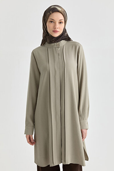 Tuğba Hakim Yakalı Tunik - Taş