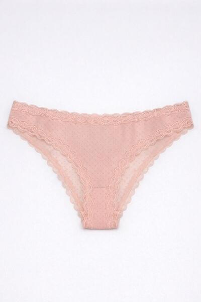 SCM LINGERIE Women's Polka Dot Lace Panties