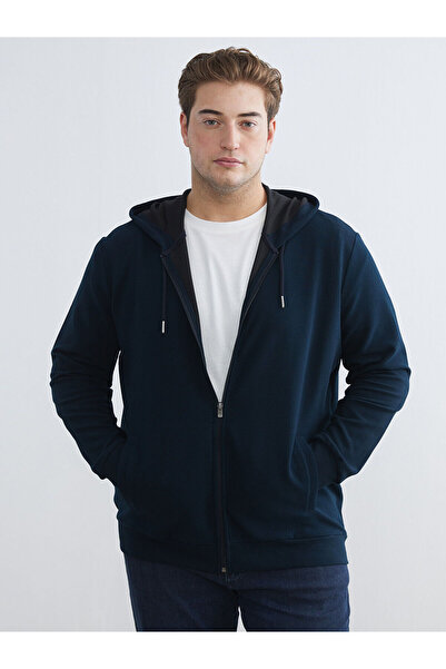 LC Waikiki Vizyon New Season Standard Fit Hooded Men's Zippered Sweatshirt