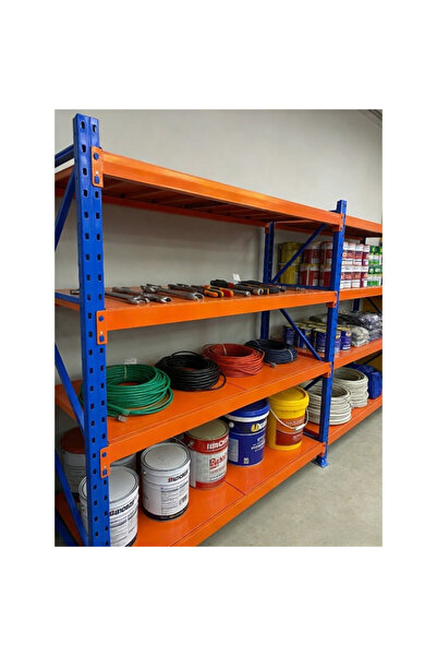 Generic Large four-tier shelving unit with carbon steel frame, suitable for s...