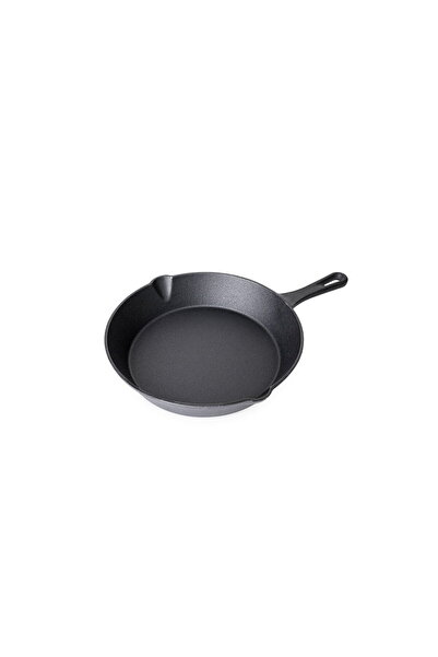 AZAF Round cast iron lava frying pan, size 26 cm, black