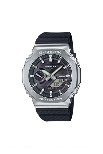 Casio G-Shock Metal Covered Octagonal Black Resin Band Watch GM-2100-1A