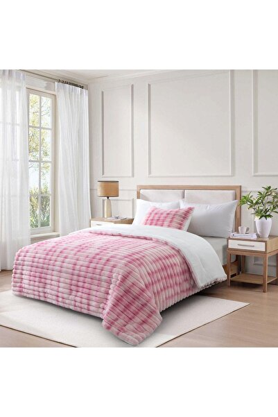 Orange Bed & Bath Cold Weather | Winter Fur Quilt Set (Single, 2 Pieces)