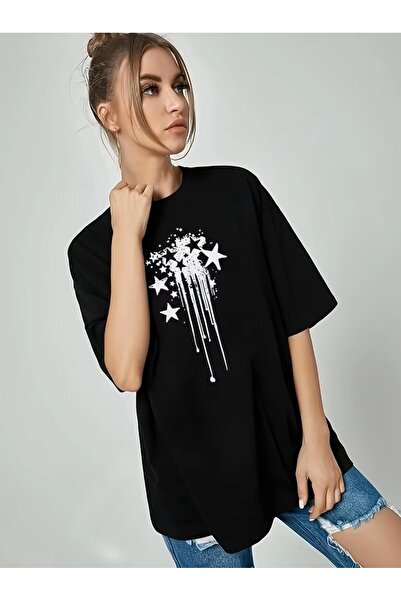 LAND MODA Γυναικείο μπλουζάκι με στάμπα μπροστά