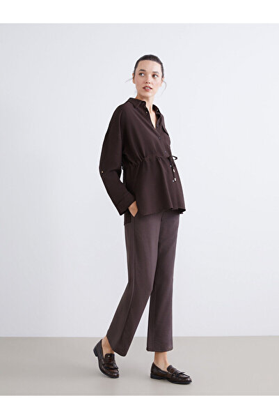 LC Waikiki Kahverengi Karın Panelli Hamile Pantolon