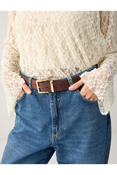 Jimmy Key Коричневий шкіряний ремінь із замшевим покриттям