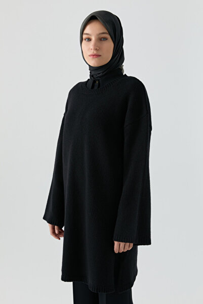 Tuğba Bisiklet Yaka Tunik - Siyah