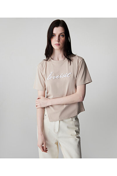 İpekyol Slogan aplikeli tişört