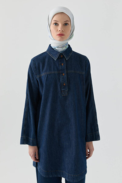 Tuğba Denim Tunik - Lacivert