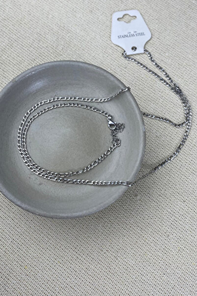 Brethils Italian Figaro Necklace and Bracelet Set Tarnish-Free Stainless Stee...