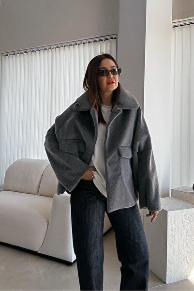 ELVAN TOLON Smoke Gray Thai Feather Jacket