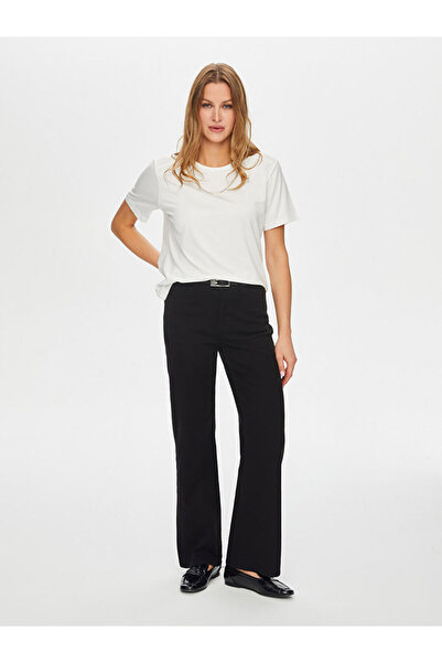 Faik Sönmez Yakası İncili Zincir Detaylı Yuvarlak Yaka T-Shırt S26TSH051